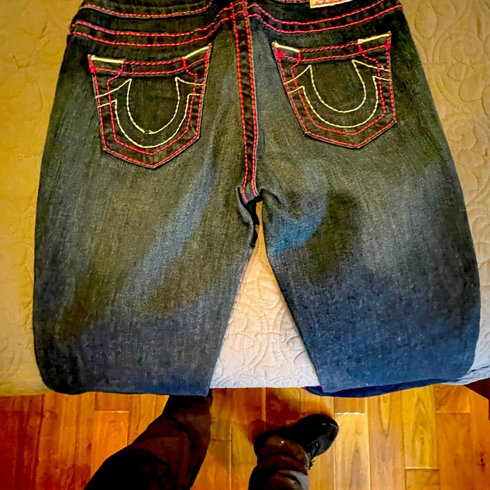 Two pairs of barely worn true religion, jeans